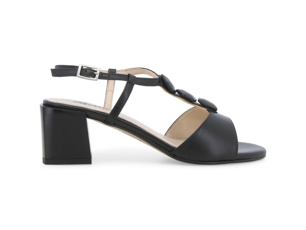 Melluso Sandalo Elegante con Applicazioni Tomaia Pelle Nera K35181Z-251627